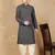 Grey rayon floral kurta pajama for mens