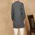 Grey rayon floral kurta pajama for mens