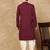 Maroon rayon floral kurta pajama for mens