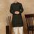 Olive rayon floral kurta pajama for mens