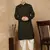 Olive rayon floral kurta pajama for mens