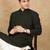 Olive rayon floral kurta pajama for mens