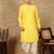 Yellow rayon floral kurta pajama for mens