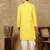 Yellow rayon floral kurta pajama for mens