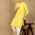 Yellow rayon floral kurta pajama for mens