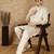 Beige silk blend embroidred kurta pajama for mens