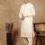 beige silk blend embroidred kurta pajama for mens