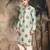 Green silk sequins kurta pajama for mens