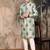 Green silk sequins kurta pajama for mens