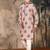 Peach silk sequins kurta pajama for mens