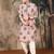 Peach silk sequins kurta pajama for mens