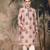 Peach silk sequins kurta pajama for mens