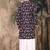 Purple silk embroidred kurta pajama for mens