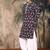 Purple silk embroidred kurta pajama for mens