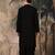 Black cotton chikankari kurta pajama for mens