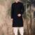 Deep blue cotton chikankari kurta pajama for mens