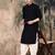 Deep blue cotton chikankari kurta pajama for mens