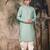Green cotton chikankari kurta pajama for mens