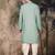 Green cotton chikankari kurta pajama for mens