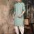 Green cotton chikankari kurta pajama for mens