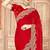 Red sequin zari embroidered siroski stone work two tone silk saree sari