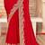 Red sequin zari embroidered siroski stone work two tone silk saree sari