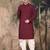 Maroon cotton chikankari kurta pajama for mens