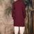 Maroon cotton chikankari kurta pajama for mens