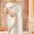 White sequin zari embroidered siroski stone work two tone silk saree sari