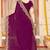 Wine sequin zari embroidered siroski stone work two tone silk saree sari