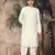 Off white cotton chikankari kurta pajama for mens