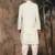 Off white cotton chikankari kurta pajama for mens