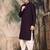 Purple cotton chikankari kurta pajama for mens