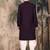 Purple cotton chikankari kurta pajama for mens