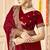 Maroon sequin zari embroidered siroski stone work two tone silk saree sari