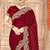 Maroon sequin zari embroidered siroski stone work two tone silk saree sari