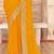Mustard sequin zari embroidered siroski stone work two tone silk saree sari