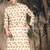 beige cotton printed kurta pajama for mens