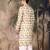 beige cotton printed kurta pajama for mens