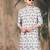 Sky blue cotton printed kurta pajama for mens