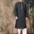 Charcoal rayon sequins kurta pajama for mens