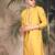 Mustard rayon sequins kurta pajama for mens
