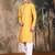 Mustard rayon sequins kurta pajama for mens