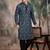 Firozi cotton sequins kurta pajama for mens