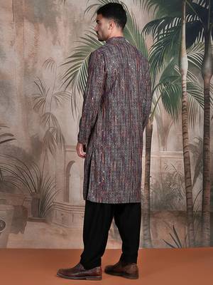 multicolor cotton sequins kurta pajama for mens 4