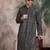 Black cotton sequins kurta pajama for mens