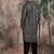Black cotton sequins kurta pajama for mens