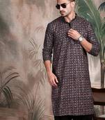 Mulicolor cotton sequins kurta pajama for mens