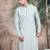 Grey rayon sequins kurta pajama for mens