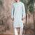 Grey rayon sequins kurta pajama for mens